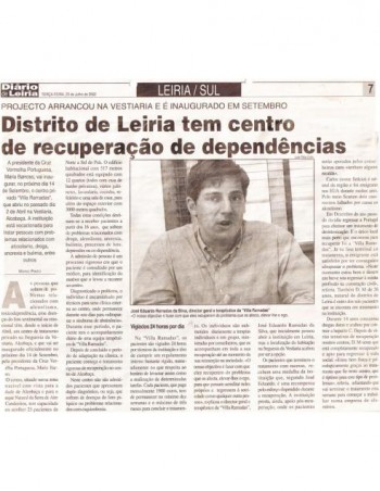 Distrito de Leiria tem centro de recuperação de dependências